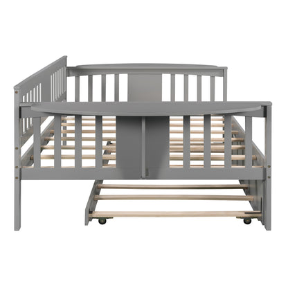 Wooden Gray Daybed with Trundle (full/twin)