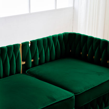 Denny Green Velvet 2 Piece Sofa and Love Seat