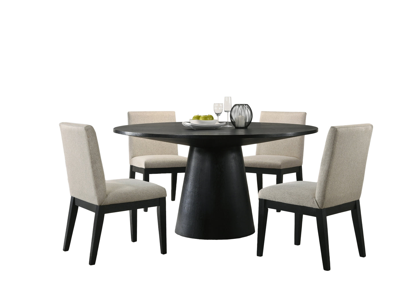 Jasper Black 5 Piece Dining Table Set