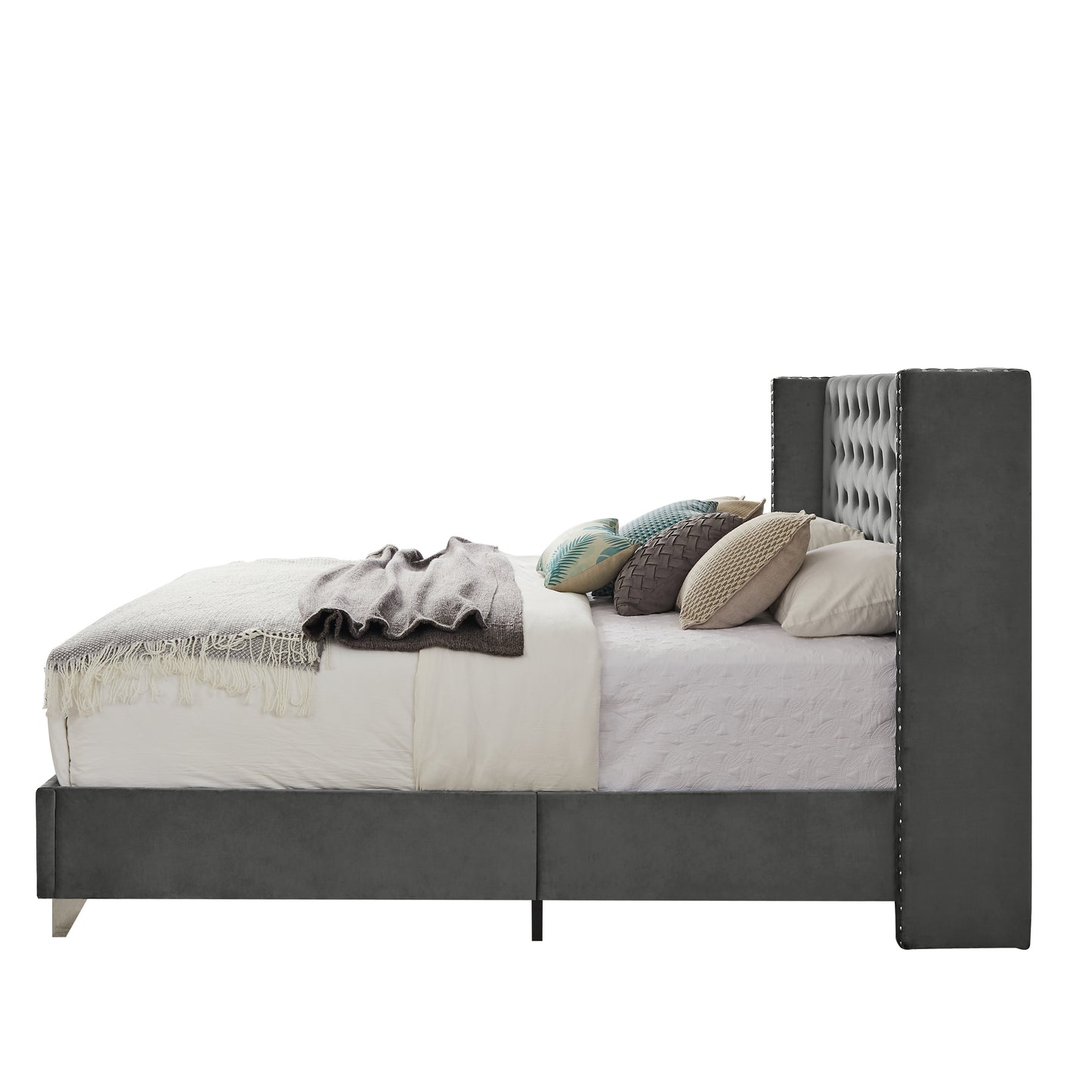 Caine King Bed (gray)