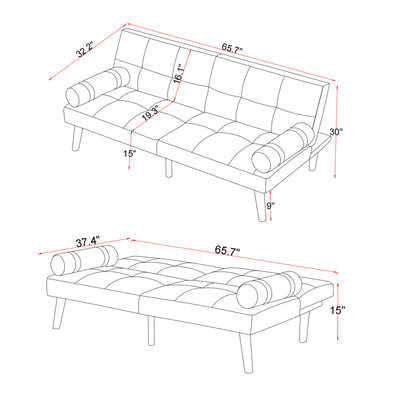 Convertible Sofa Bed Futon