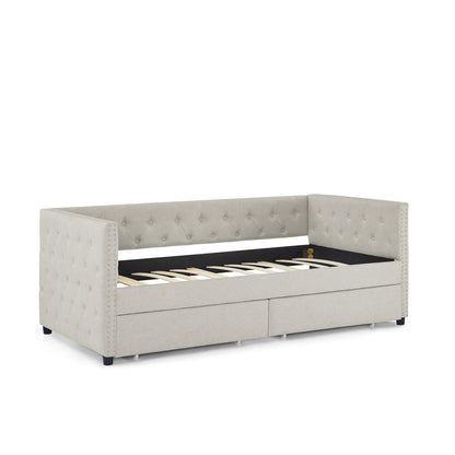 Fluff Beige Daybed with Drawer (twin)