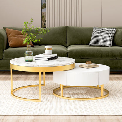 Golden Nesting Coffee Table