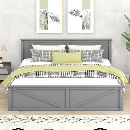 Farm Storage King Bed (gray)