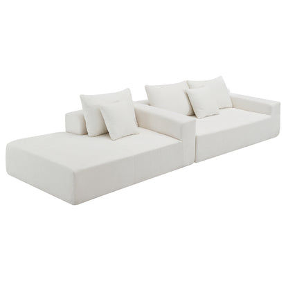 Oscar Cream 2 Piece Modular Sectional