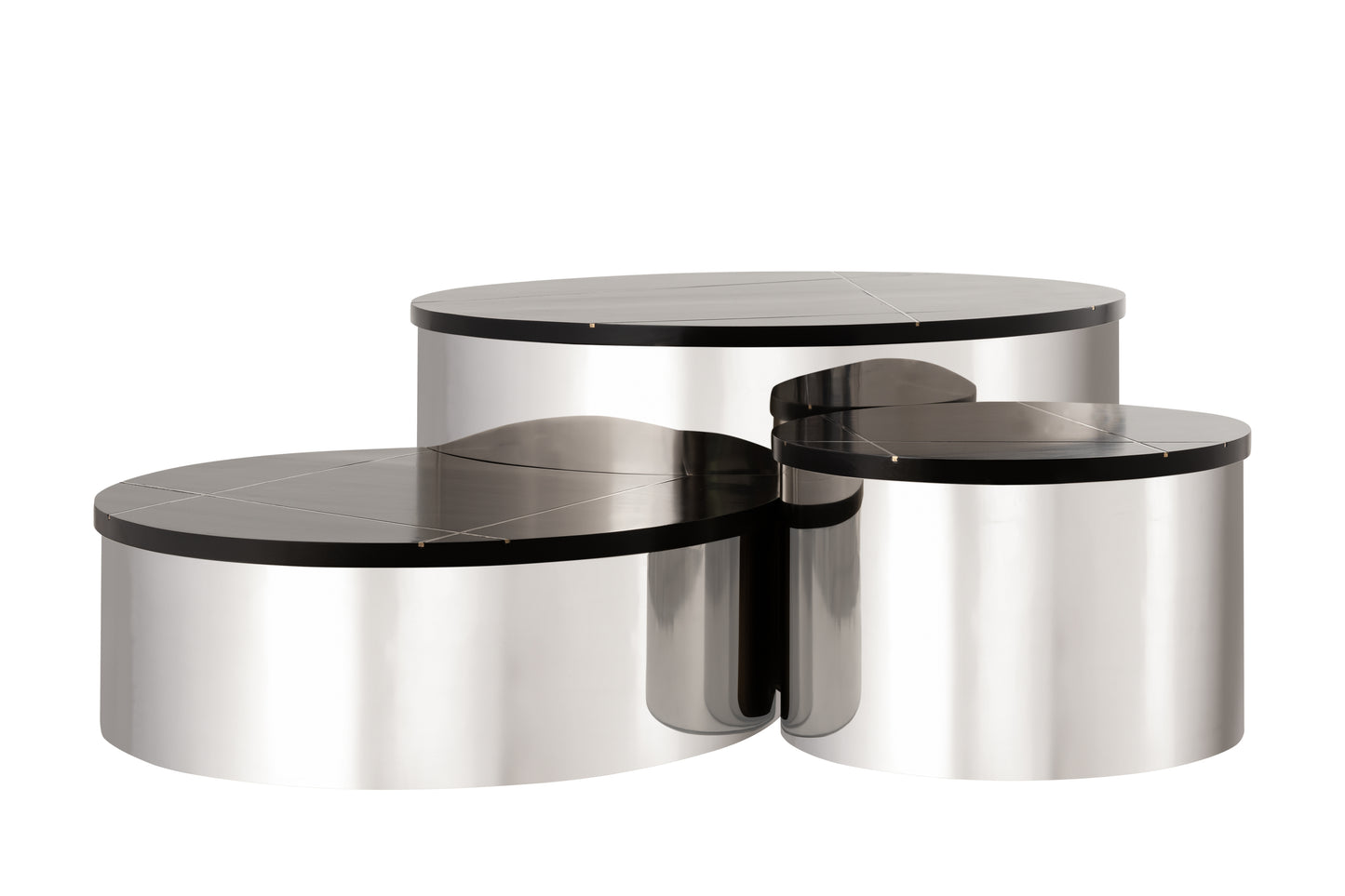 Tao 3PC Coffee Table Set (silver)