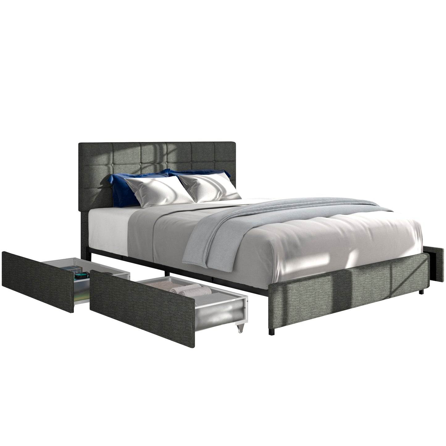 Vera Storage Full Bed (gray)