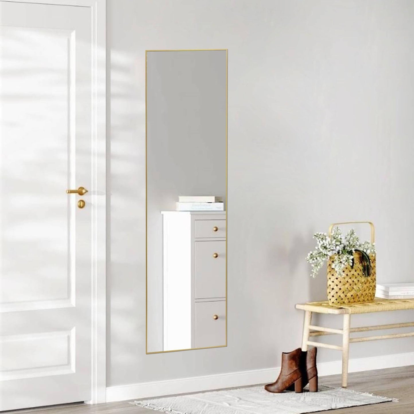 64'' Gold Rectangle Mirror