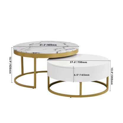 Golden Nesting Coffee Table