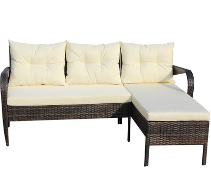 Outdoor 2 Piece Beige Conversation Set