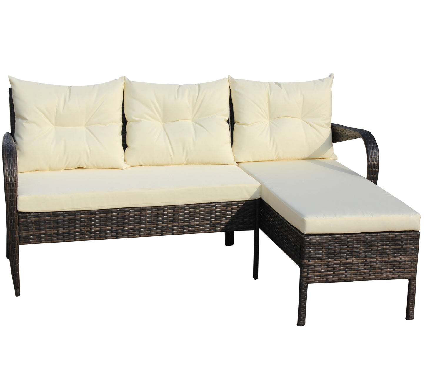 Outdoor 2 Piece Beige Conversation Set