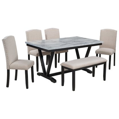 Sharp 6-Piece Dining Table