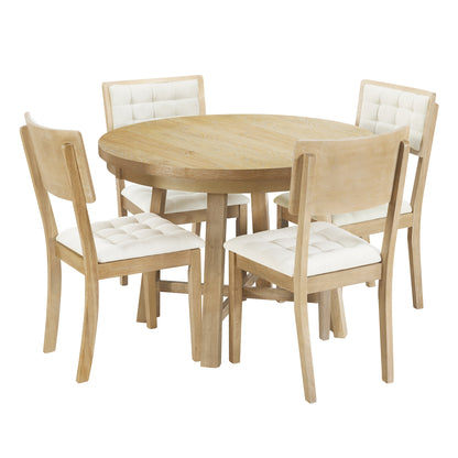 Zeke 5 Piece Dining Table Set (natural)