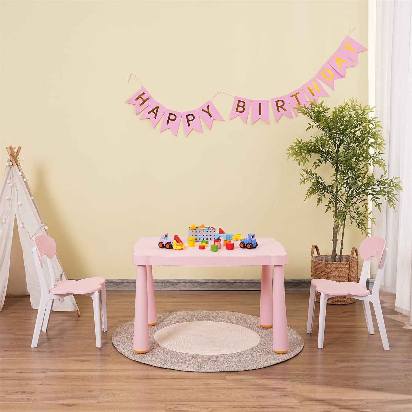 Kids Table and Chair Set (pink)