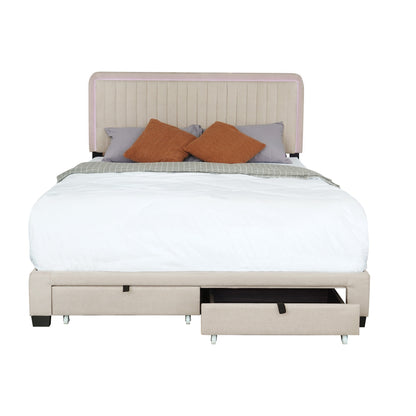 Vienna Beige Queen Size Bed