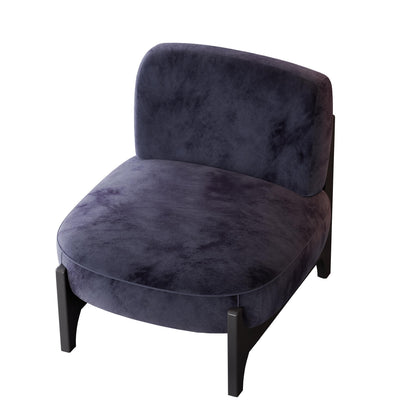 Izzy Black Upholstered Velvet Accent Chair