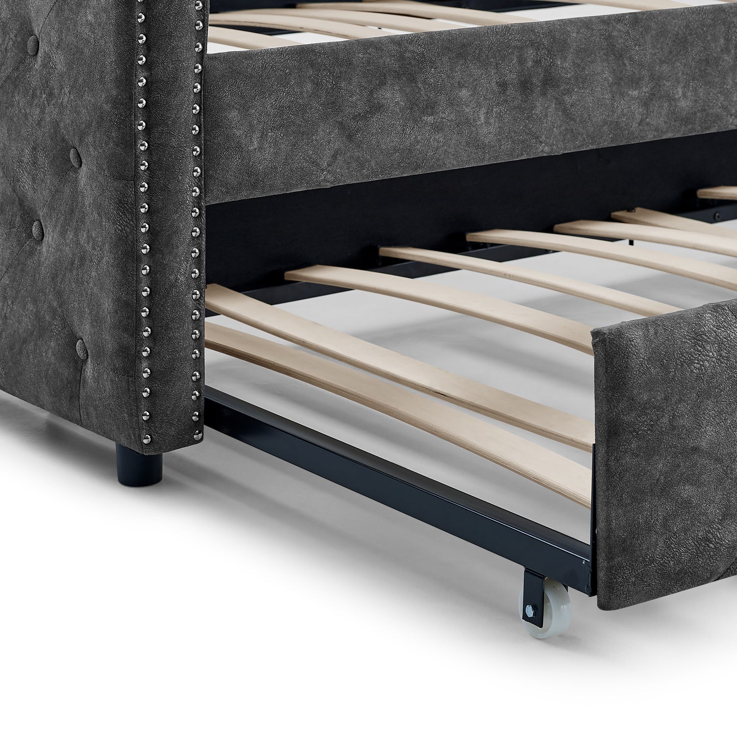 Cassia Dark Gray Daybed with Trundle (twin/twin)