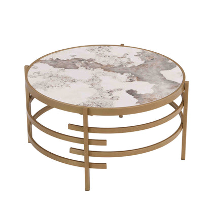 Sintered Stone Coffee Table (gold)