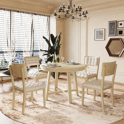 Zeke 5 Piece Dining Table Set (natural)