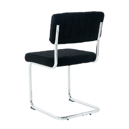 Modern Luxury Dining Chair Set of 2 (black/gray)