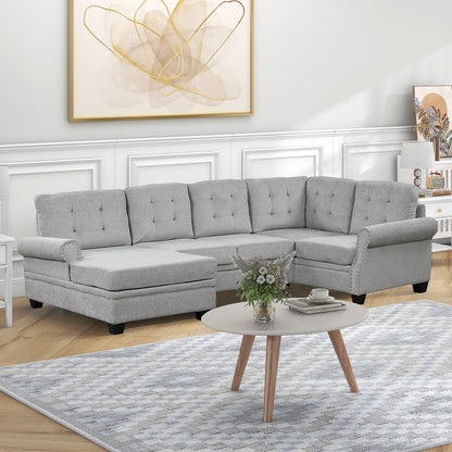 Buckingham Sectional Linen Sofa