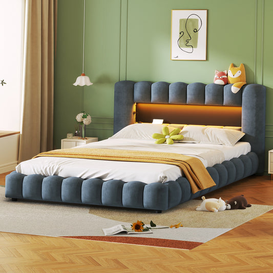 Tululla Queen Bed (blue)