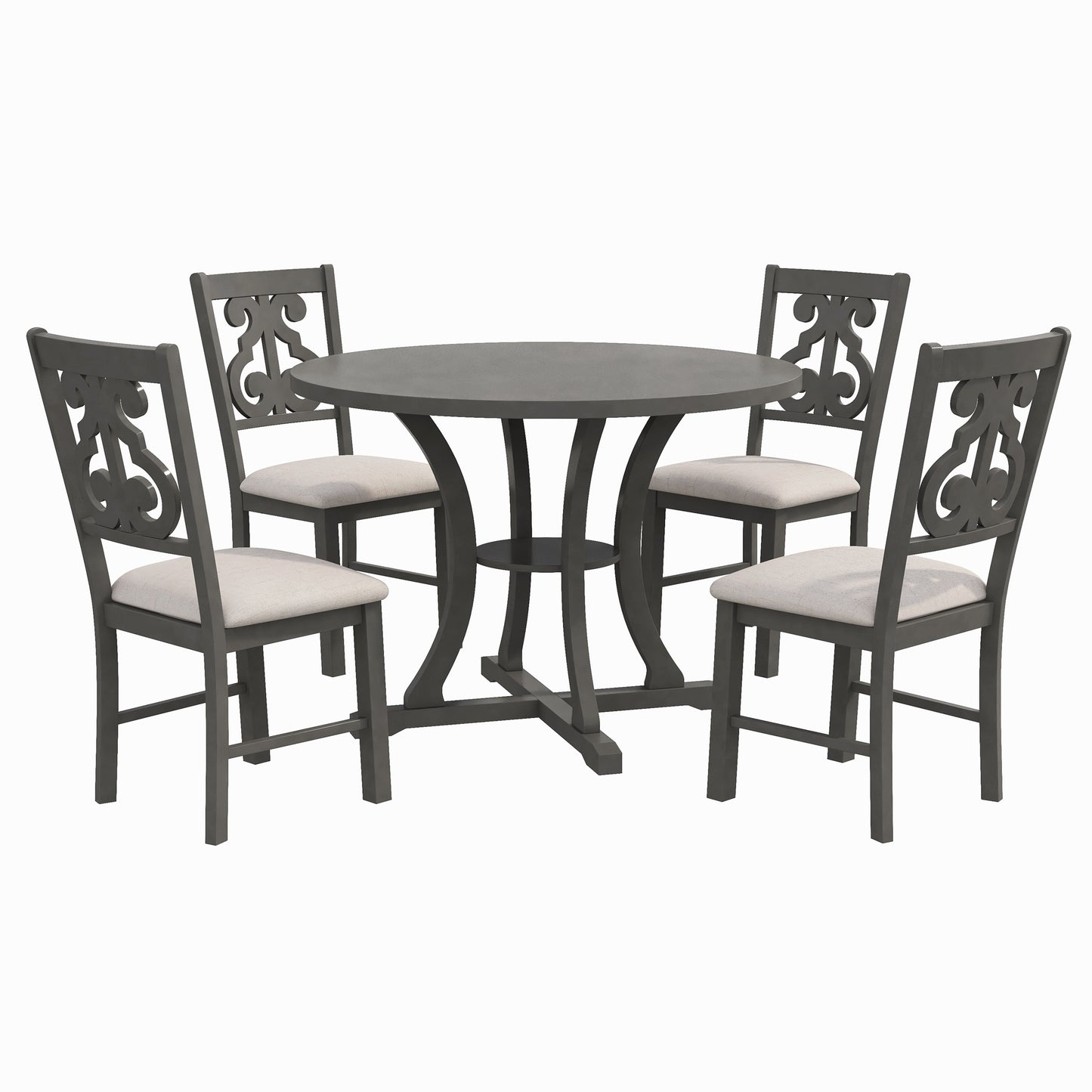 Flow 5-Piece Round Dining Table