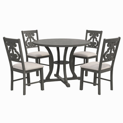 Flow 5-Piece Round Dining Table