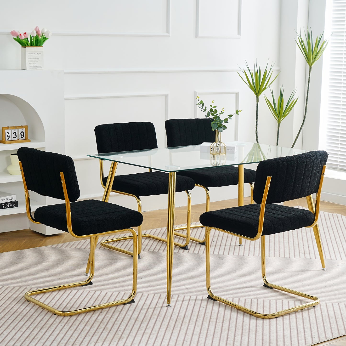 Modern Luxury Dining Chair Set of 4 (black)