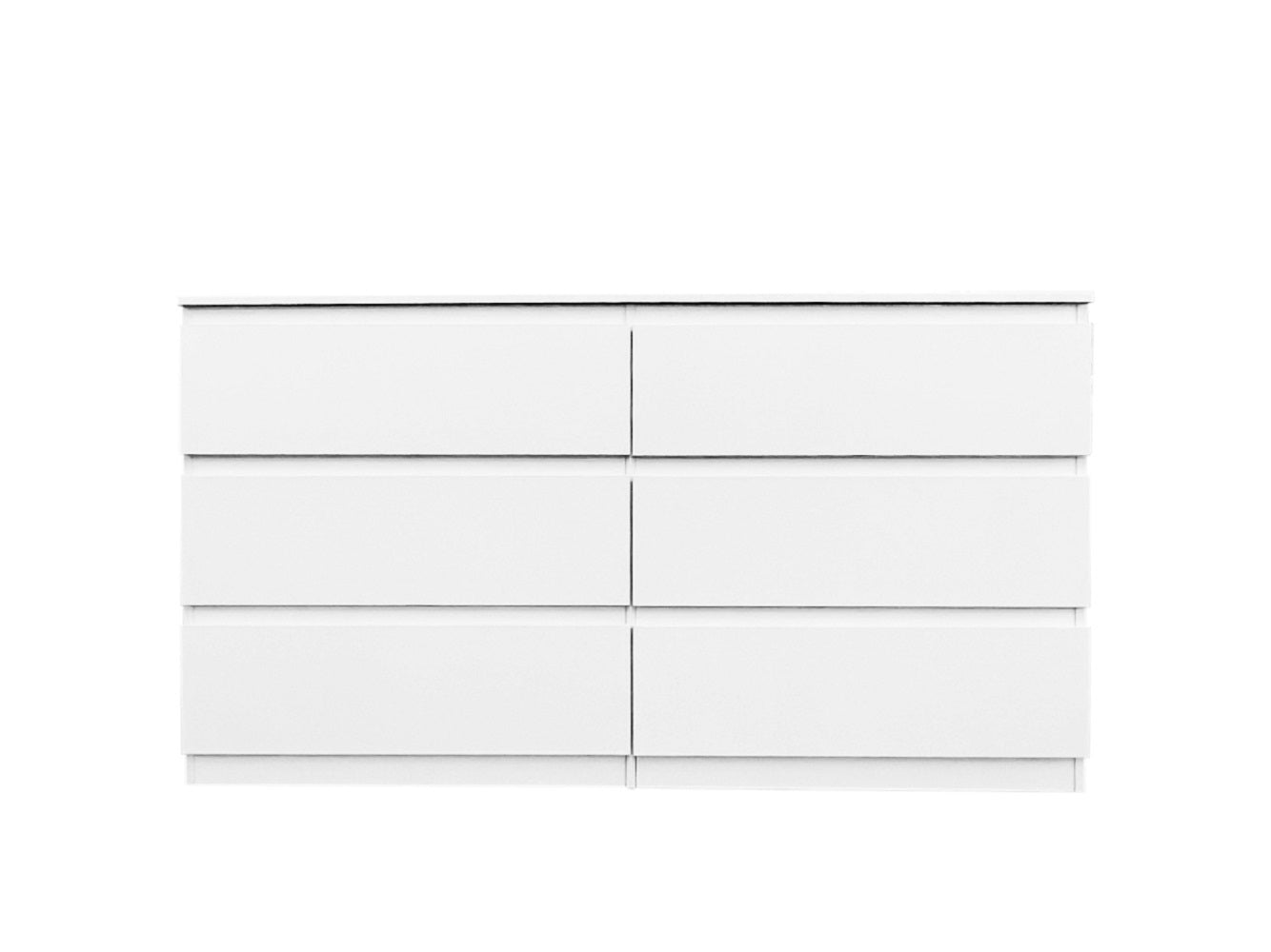 6 Drawer Double Dresser (white)