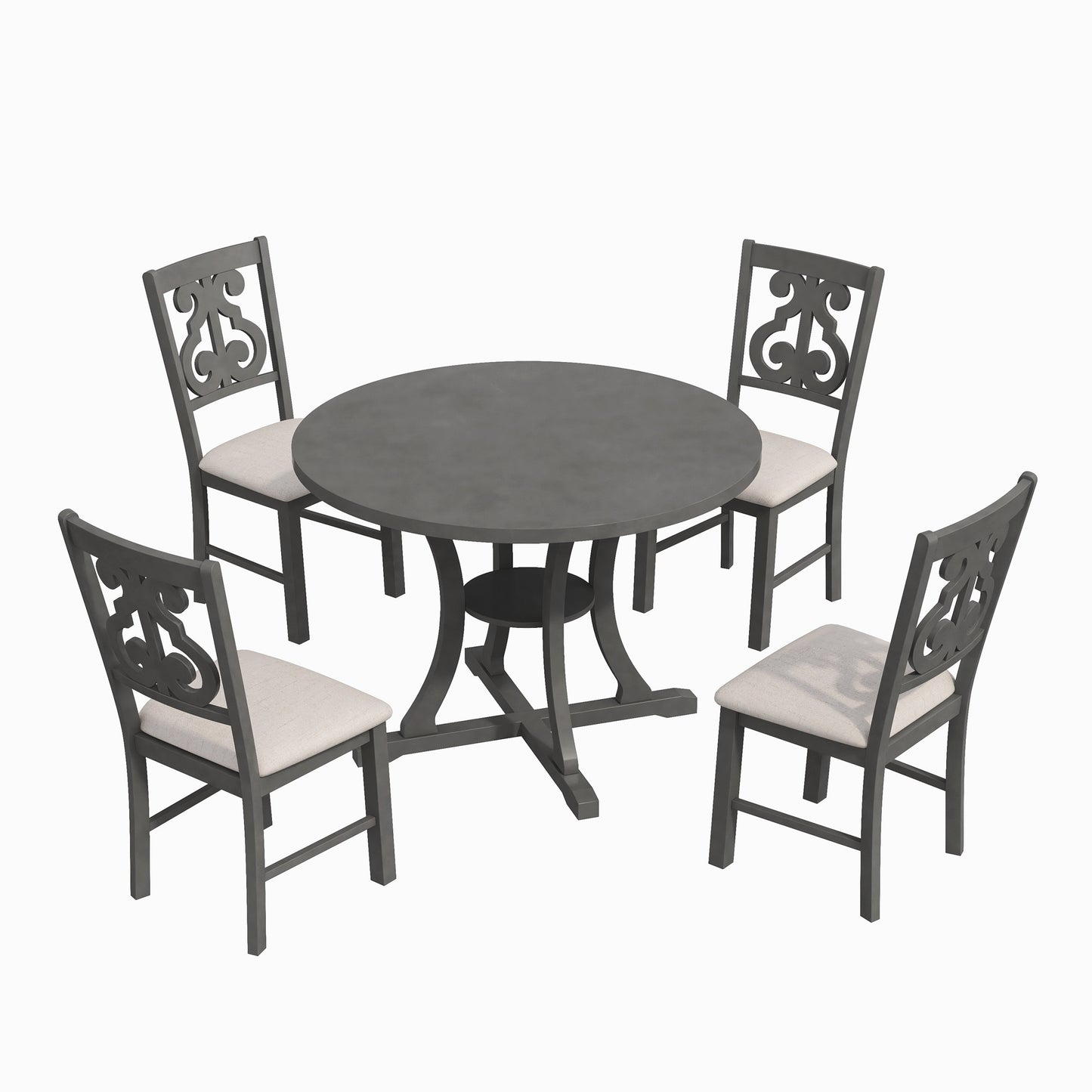 Flow 5-Piece Round Dining Table