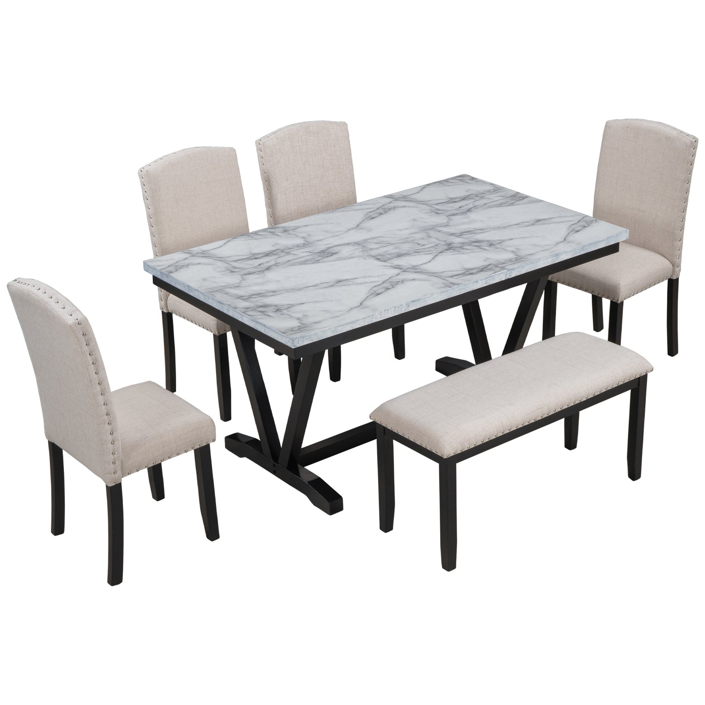 Sharp 6-Piece Dining Table