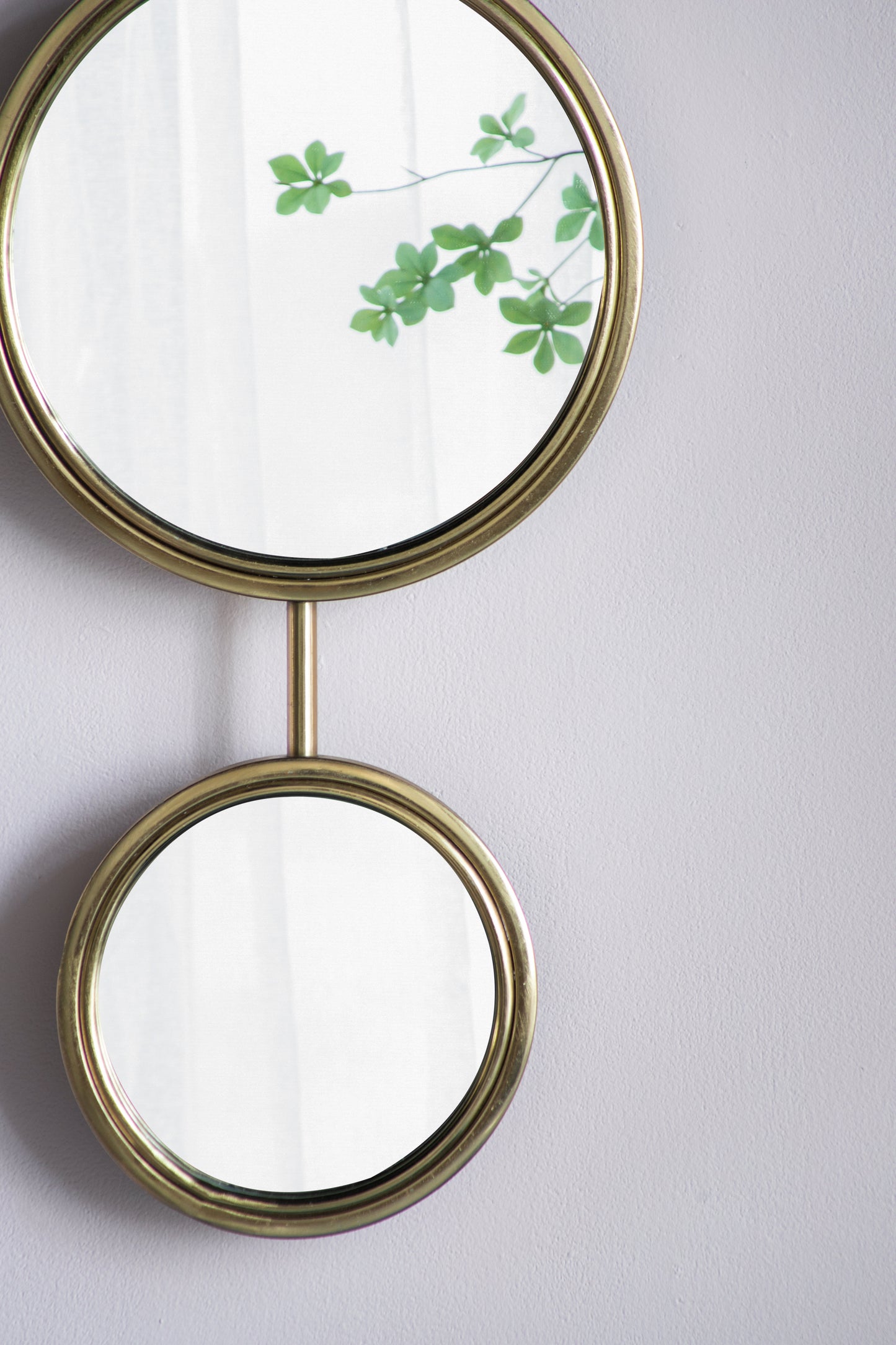 Unique 2 Circle Contemporary Wall Mirror