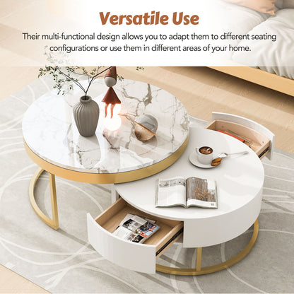 Golden Nesting Coffee Table