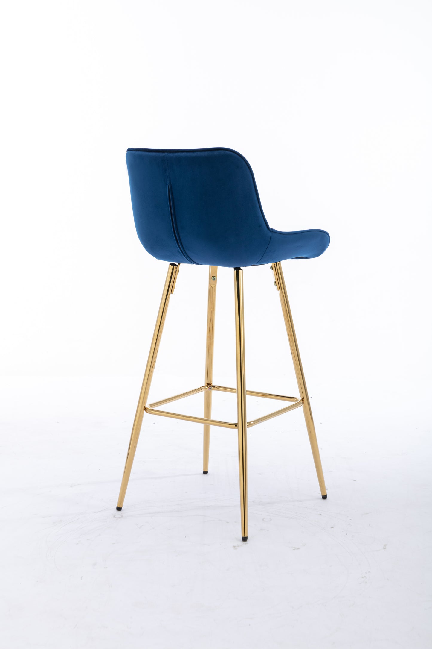 26" Set of 2 Bar Stools (blue/gold)