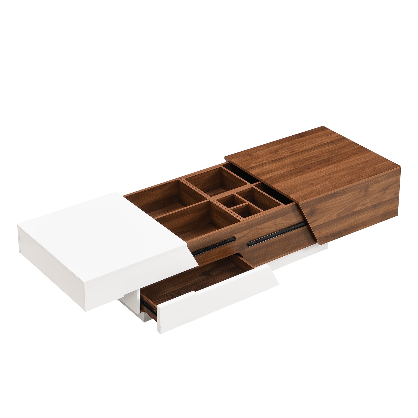 Extendable Sliding Coffee Table (white)