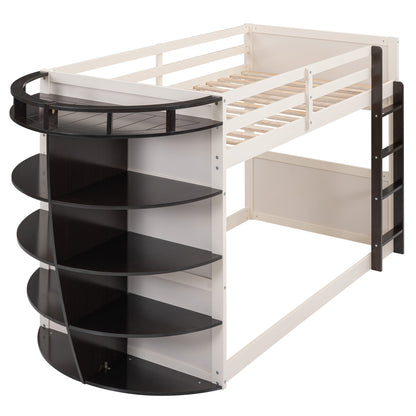 Boat Shape Twin over Twin Bunk Bed