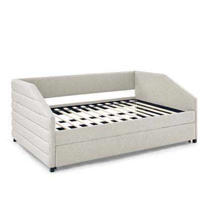 Lined Beige Daybed with Trundle (full/twin)