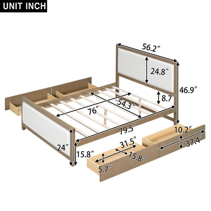 Emmett Full Bed (natural wood)