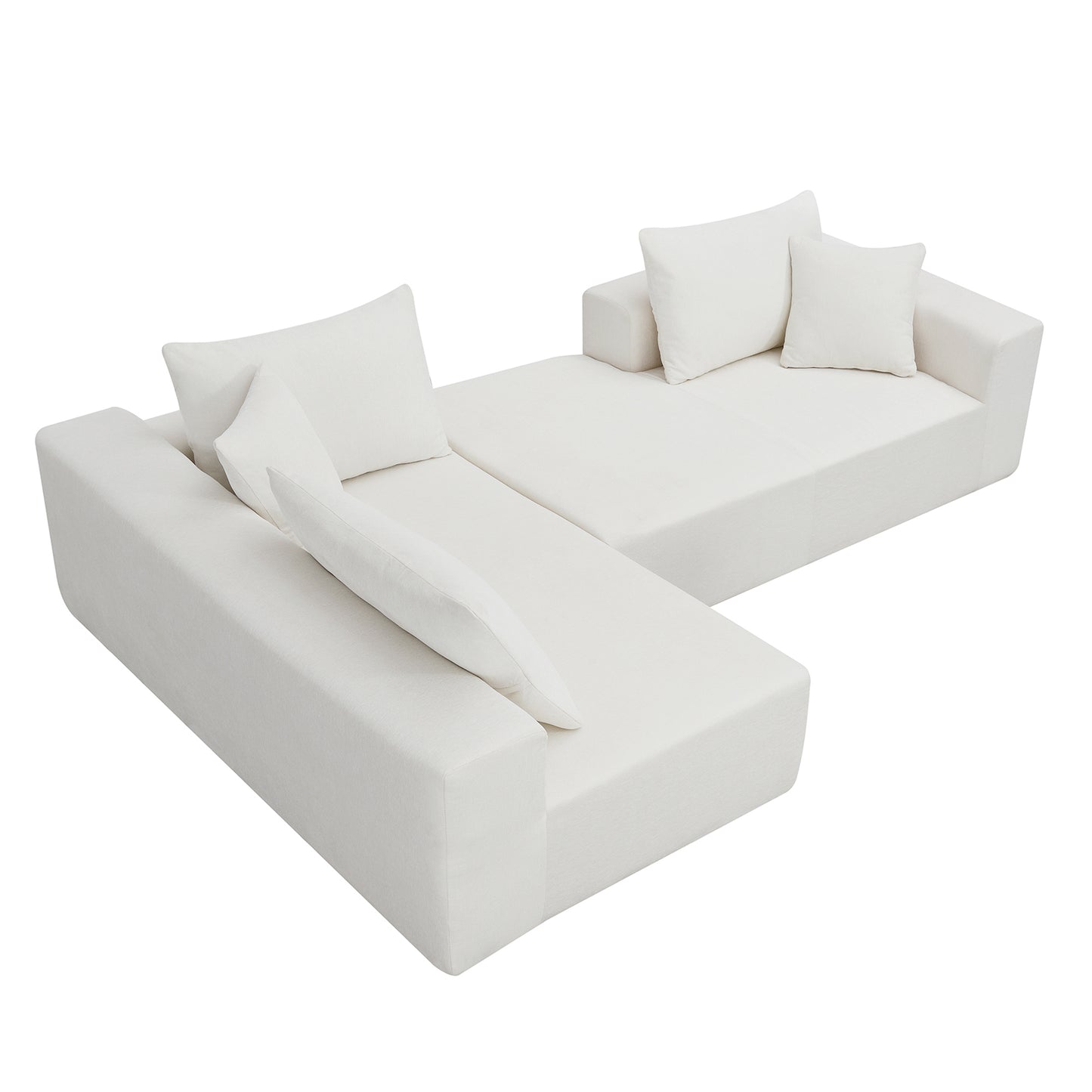 Oscar Cream 2 Piece Modular Sectional