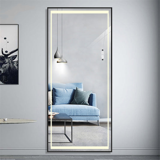 Black Full Length LED Mirror