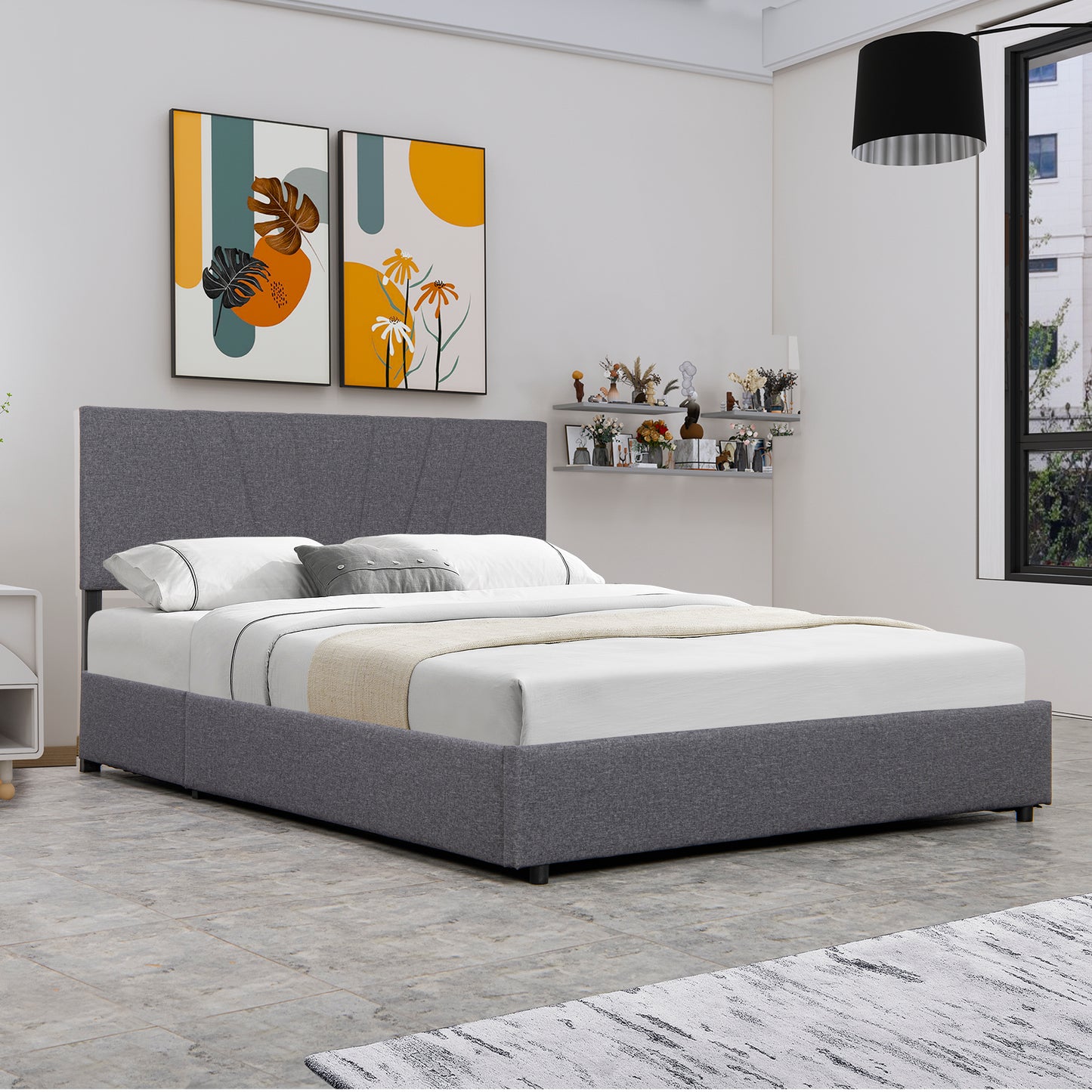 Ava Full Bed (gray)