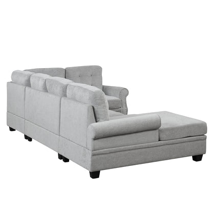 Buckingham Sectional Linen Sofa