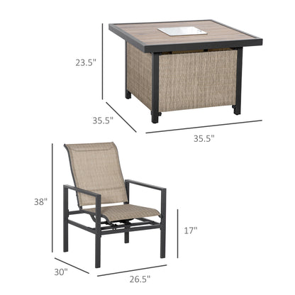 Outsunny 5 Piece Outdoor Seating Set with Ice Bucket