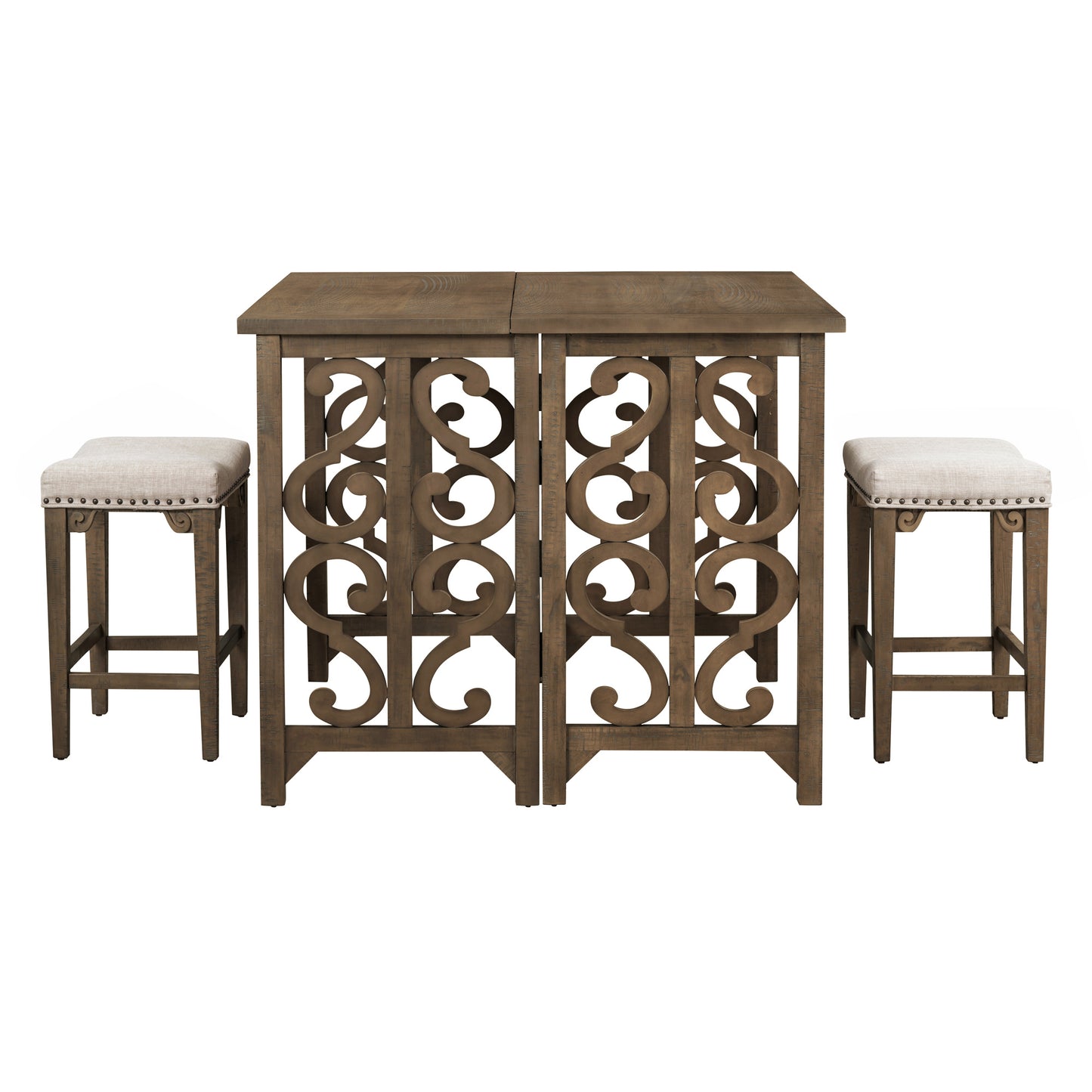 Averill Brown 3 Piece Dining Table Set