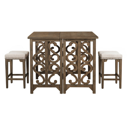 Averill Brown 3 Piece Dining Table Set