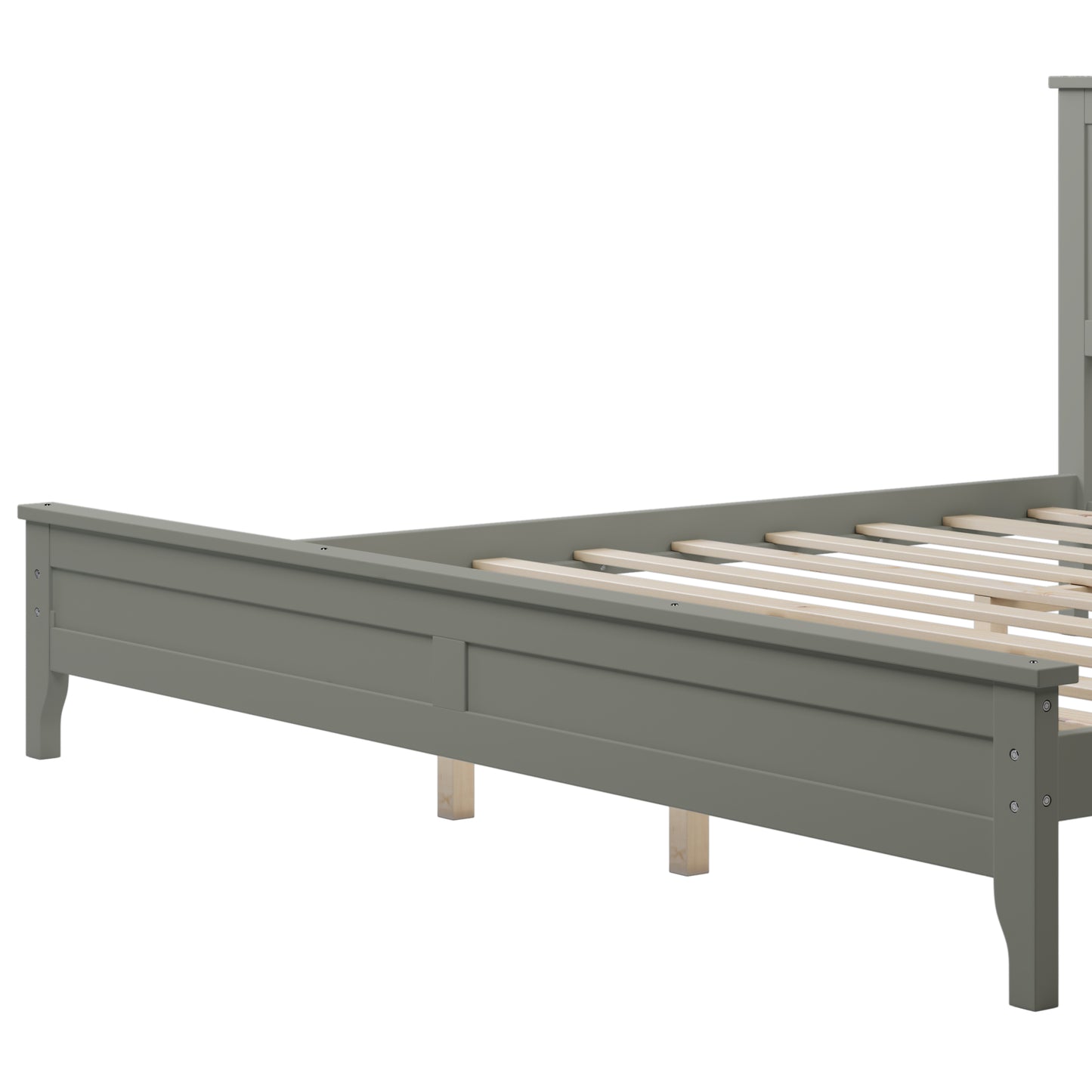 Lisbon Gray Solid Wood King Platform Bed