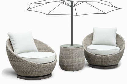 Cozy Swivel Woven Outdoor Set