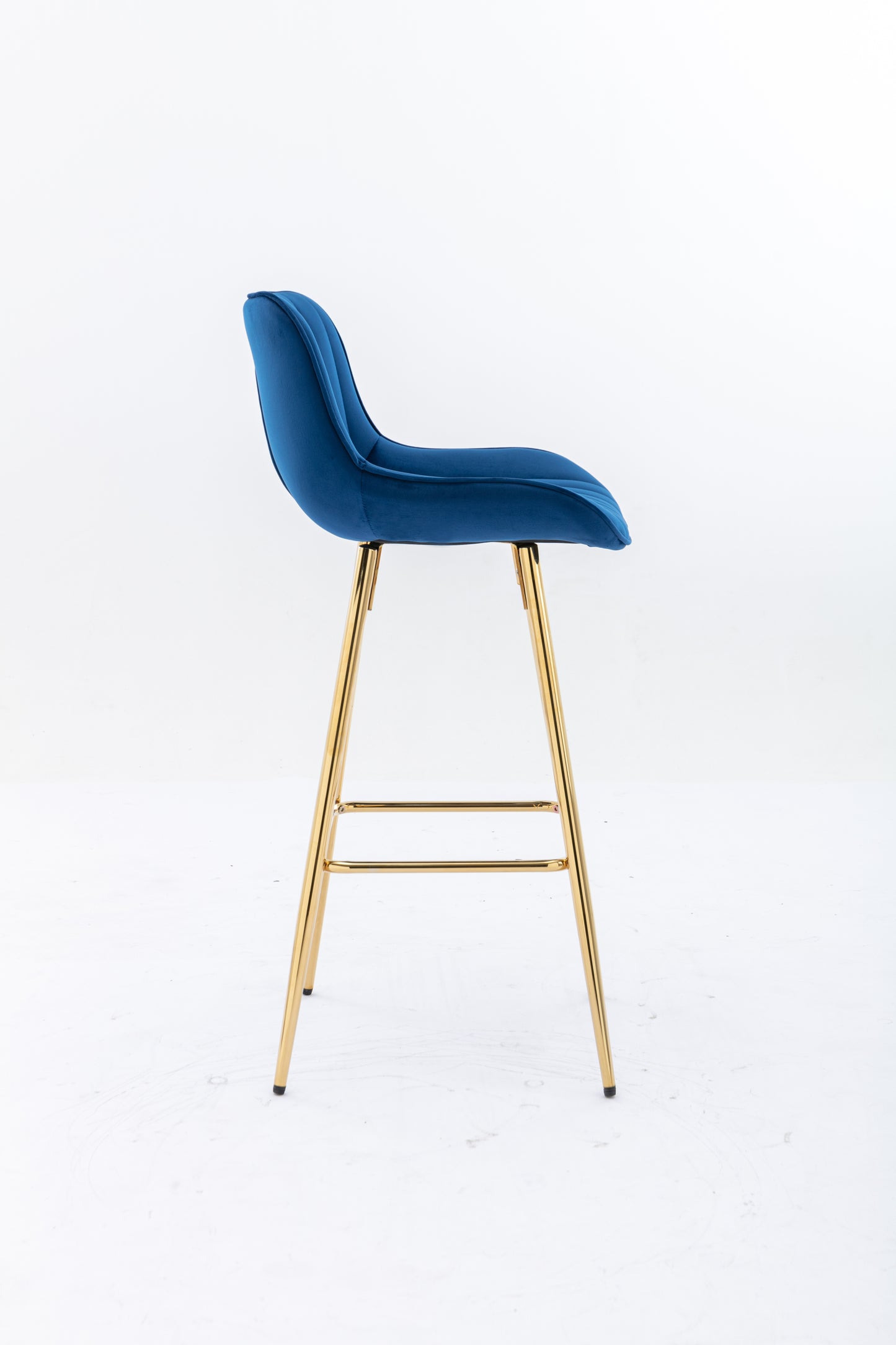 26" Set of 2 Bar Stools (blue/gold)