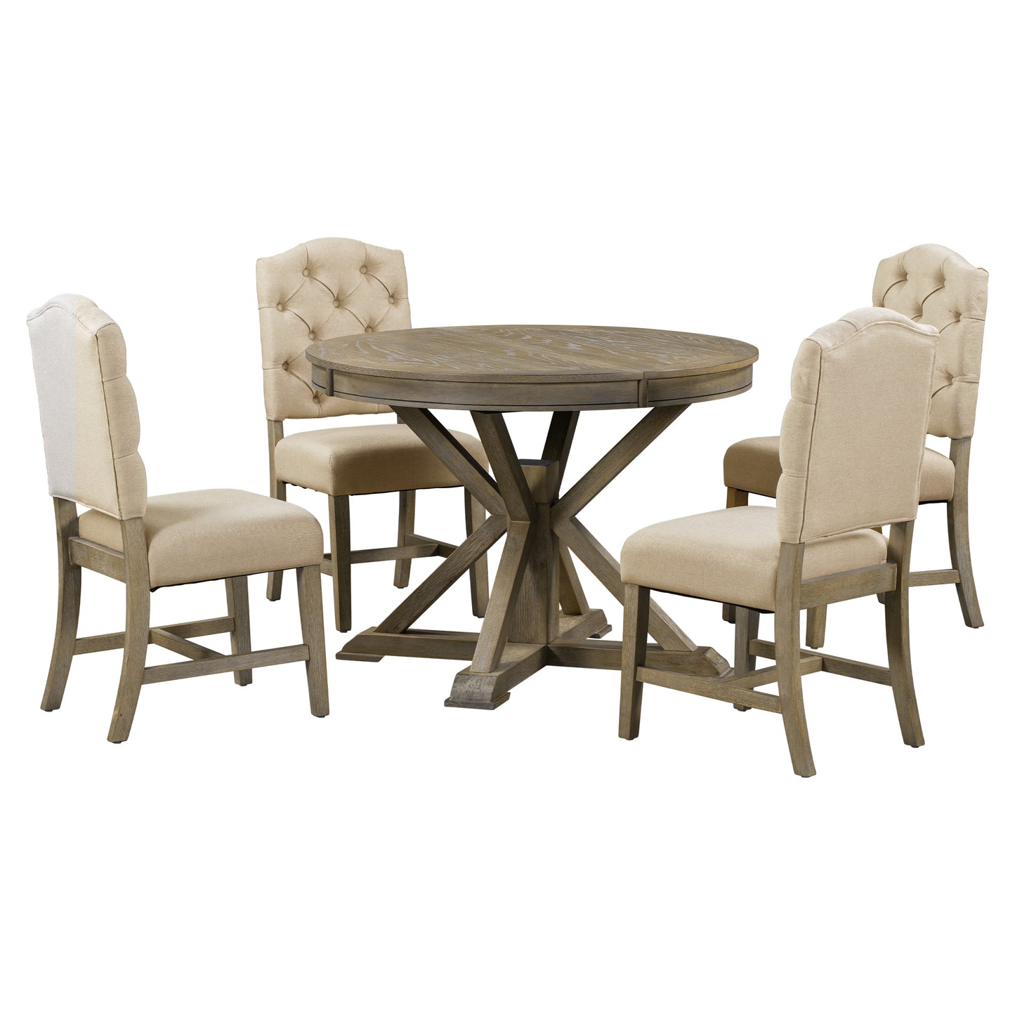 Ashley 5 Piece Dining Table Set (natural)